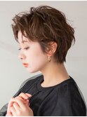 ウェーブハンサムショート20代30代40代大人可愛い青山表参道