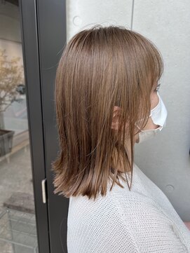 オーク ガーデン 中目黒(OAK garden) ミルクティー×ぱっつんボブ