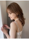 大人かわいい小顔くびレイヤー/顔まわりレイヤー/シースルー前髪