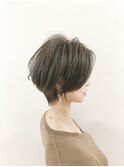 横顔美人ショート×ハイライト