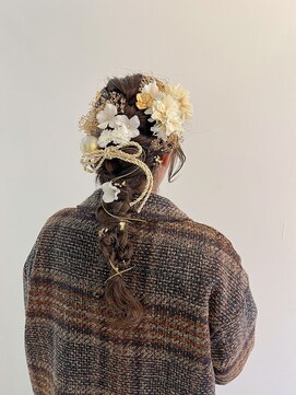 コバルト(Cobalt) 20代30代結婚式お呼ばれ成人式卒業式編みおろしヘアアレンジ