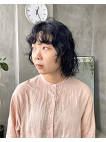 テトヘアー(teto hair)&nbsp;レイヤーボブ　ウェーブパーマ　くるくるくせ毛風スパイラル