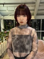 アクアオモテサンドウ(ACQUA omotesando) △大人可愛い姫カットウルフカットボルドーカラーレッドカラー