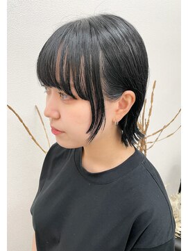 エン 吉祥寺(EN) 20代30代40代前下がり耳掛けウルフレイヤー丸みショート◎