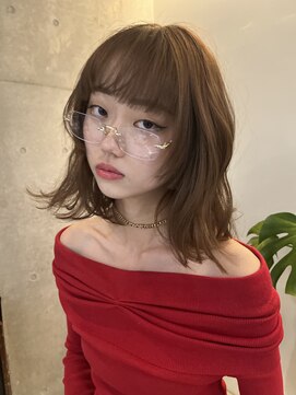 ナループロア ルームー(Nalu pu loa ROOMOO) ミディアム切りっぱなし/ボブ/姫カット/フェイスレイヤー