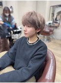 ハンサムマッシュ ミルクティーカラー メンズライク 奈良 王寺
