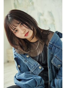 プティパ 水戸内原店(petit-pas) おしゃれ女子ウルフヘア×イヤリングカラー