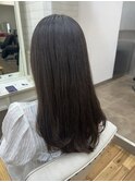 オリーブベージュ10代20代透明感カラーレイヤーカット