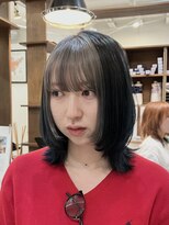 ラック 表参道(LUCK)&nbsp;フェイスフレーミング/ブリーチ/シルバー/ブルーブラック/20代