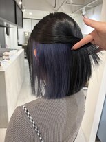 キュエム(Cuem)&nbsp;【Cuem 諏訪】インナーカラー ブルーラベンダー ケアブリーチ