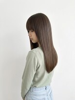 ヘアースタジオ ゼン カロン(Hair studio Zen kalon) モカブラウン/地毛ハイライト/セミロングレイヤー30代40代50代