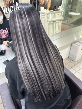 ルシア 京都河原町 烏丸(LuciA) 【レミー100%/54cm】シールエクステ80枚×バレイヤージュ