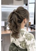 浴衣ヘアセット33/ヘアアレンジ/ブリーチ/ボブ/レイヤー