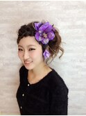 前髪編みこみ☆アップスタイル