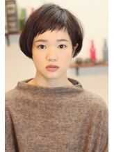 エム 綾瀬店(hair make e6+) 大人気☆短め眉上ショートバングボブ