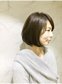 30代40代、人気の大人前下がりボブ