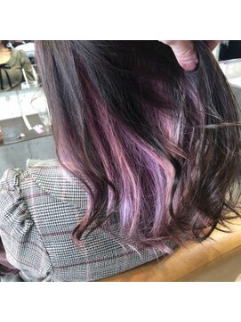 ヘアーアンドメイク ファット(Hair&Make PHAT) インナーピンクパープルミディアム10代20代