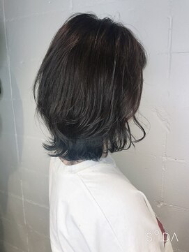 シェル 吉祥寺(shell) アッシュグレージュ☆裾インナーグレー☆