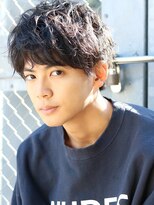 ネイビー(NAVY)&nbsp;ブラッディウェーブパーマショート