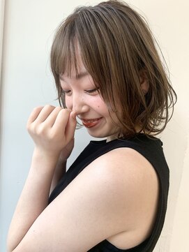 ハニーシブヤ(HONEY shibuya) 【ちゃまStyle】10代20代ココアブラウン無造作カールボブ