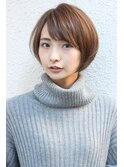 20代30代40代大人可愛いナッチュラルショート　黒髪でも可愛い