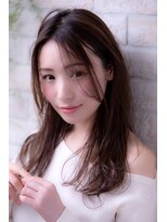 ヘアーアートシフォン 池袋西口店(Hair art chiffon)&nbsp;かき上げハイライトカラーオリーブアッシュピンクグレージュ