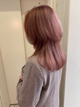 ヘアーデザイン シュシュ(hair design Chou Chou by Yone) ピンクベージュ&ウルフカット♪