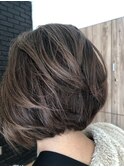ショートボブ/ハイライト/アッシュグレイ[東大島/東大島駅]