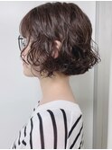 【morio原宿】スパイラルボブパーマ　前髪あり　くせ毛ボブ