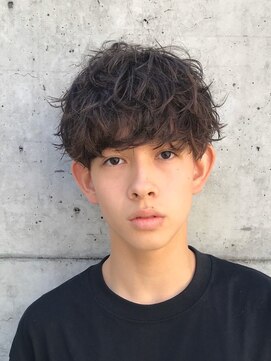 メンズヘアトーキョー 原宿(MEN'S HAIR TOKYO) ウェービーマッシュパーマ/ツーブロック/ダークアッシュブラウン