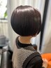 白髪染め白髪ぼかしハイライト+ボリュームアップエクステ700本ショートボブ