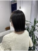 赤み無し×切りっぱなしボブ
