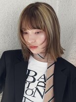 トリッカ シブヤ(TRICCA SHIBUYA)&nbsp;ミディアムレイヤー/ 顔まわりレイヤー/ デザインカラー