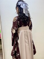 ヘアセットアップス(UP's) 袴と合わせたリボンが良い感じ♪『卒業式袴着付け＋セット』