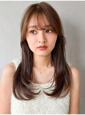 外ハネボブくせ毛風カールシースルーバングエアリーカール