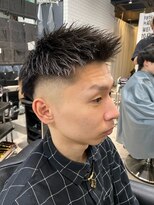 リレーションメンズヘアー(RELATION MEN'S HAIR)&nbsp;テーパーフェードスペインカールスパイキーショート韓国マッシュ