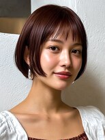 ロティー(loty)&nbsp;ボブ ミニボブ 顔周りカット チュラルブラウン 透明感 20代30代