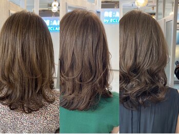 エント エクラート 川越東口店(ento.ECLART)の写真/明るめ＆透明感のある白髪染めでお洒落に♪白髪を生かした人気の白髪ぼかしハイライトもOK！[川越]