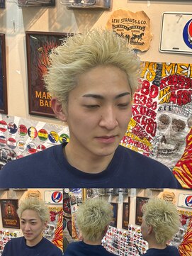 サンアンドマーリィズバーバー 駅前店(SON&MARLEY'S BAR BER) スパイキーショート/厚木フェード