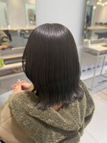 ハイル(Heil) ショコラグレージュダークグレーくびれボブ外ハネボブ