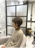 白髪ぼかし/白髪改善カラー/ショート/透明感カラー/脱白髪染め