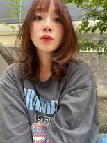 ボヌールウメダ(Bonheur UMEDA)&nbsp;イエベ肌に似合う桜ピンクベージュ　レイヤーカット