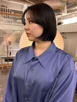カシェ ナカザキ(CACHE NAKAZAKI) 毛流れボブ/顔まわりカット/オリーブカラー