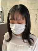 ストレートナチュラルウルフ_マロンベージュAラインボブ
