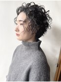 【morio 原宿】ハンサムショート　強めスパイラルパーマ　宮本