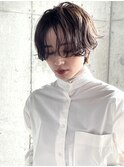 大人かわいいハンサムショートマッシュ似合わせカット前髪パーマ
