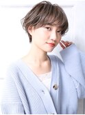 大人可愛い小顔美髪ツヤ髪シアーグレージュ横顔美人A12