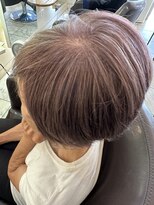 クライブ ヘアー 千葉中央店(CRiB hair) M３Dカラーで脱白髪染め（ピンクグレージュ）