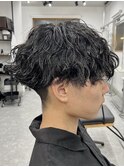 波巻きパーマツイストスパイラルパーマメンズマッシュパーマ