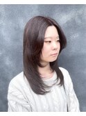 韓国風ワンカールレイヤー ×    顔周りカット